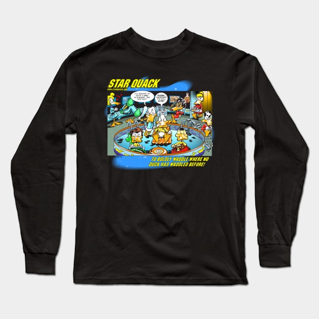 Star Quack Bridge Crew Long Sleeve T-Shirt by Big Hit Comics